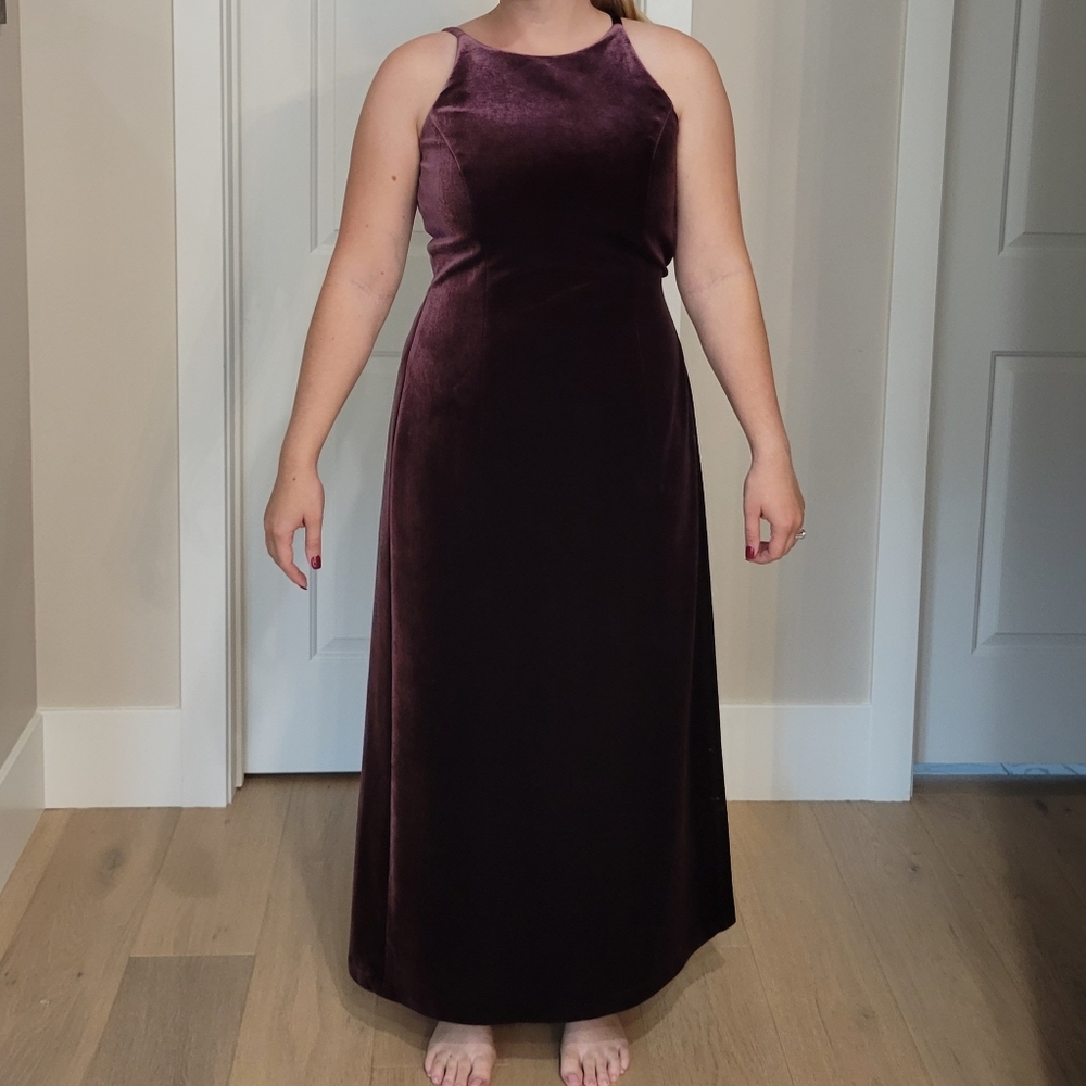Velveteen evening dress